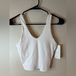 All In Motion Cream Flex Light Support V-Neck Cropped Sports Bra